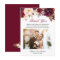 Burgundy Marsala Floral Wedding Photo Thank You