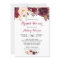 Burgundy Marsala Red Floral Autumn Bridal Shower