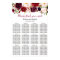 Burgundy Marsala Red Floral Wedding Seating Chart