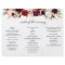 Burgundy Marsala Tri-Fold Wedding Program