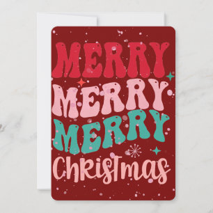 Burgundy Merry Christmas Card