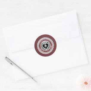 Burgundy Mexico Passport Classic Round Sticker