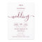 Burgundy Minimalist Modern Script Wedding