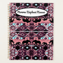 Burgundy Momma Elephant Planner