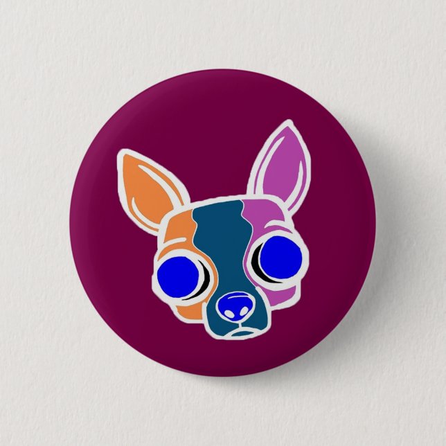 Burgundy Monk Puppy Button (Front)