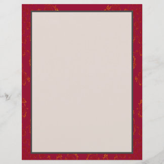 Burgundy n Gold Designed Paper Sheet