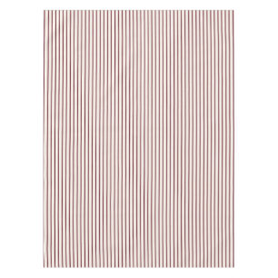 Burgundy Narrow Mattress Ticking Stripe Tablecloth