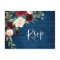 Burgundy Navy Blue Blush Watercolor Wedding RSVP