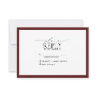 Burgundy Navy Blue Floral Watercolor Script RSVP