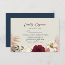 Burgundy Navy Blue Wedding