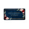 Burgundy Navy Blush Floral Geometric Wedding Label