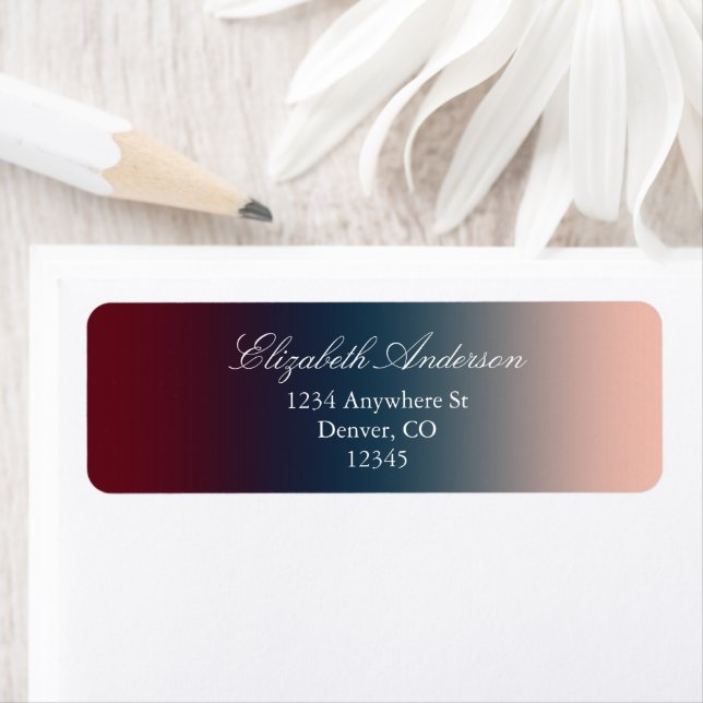 Burgundy Navy Blush Ombre Wedding (Insitu)