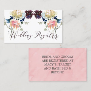 Burgundy Navy Blush Pink Wedding Enclosure Card