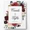 Burgundy Navy Floral Cards and Gifts Wedding