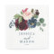 Burgundy Navy Wedding Napkin Cocktail Napkin