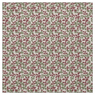 Burgundy Olive Autumn Leaves Rustic Countryside Fabric