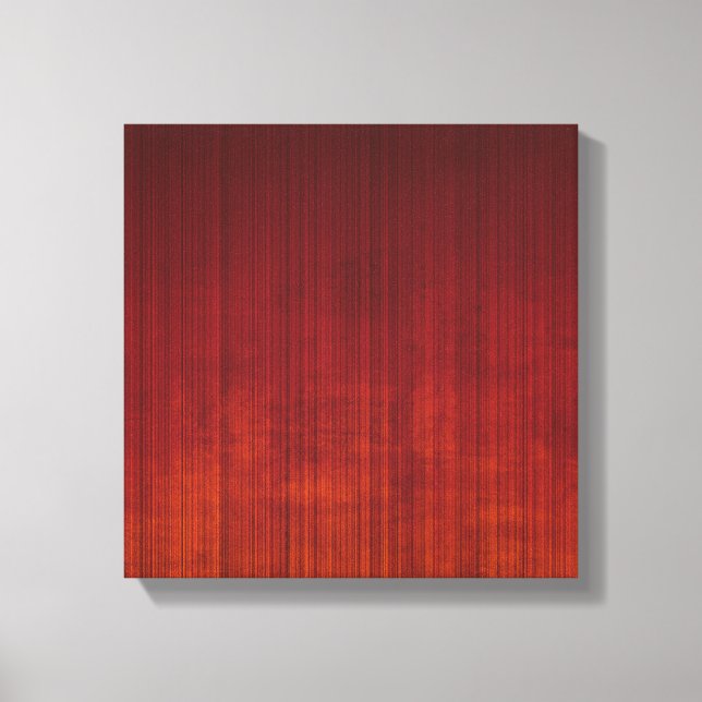 Burgundy Orange Red striped Abstract Canvas Print (Front)