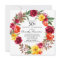 Burgundy Orange Yellow Floral 50th Birthday