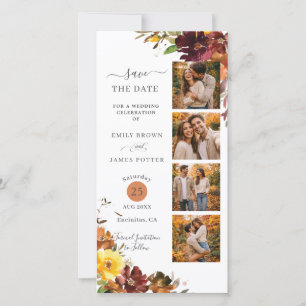 Burgundy Orange Yellow Photo Booth Fall Wedding Save The Date