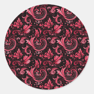Burgundy Paisley Stickers