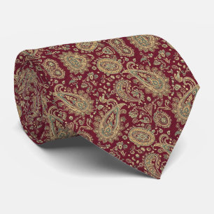 Burgundy Paisley Tie