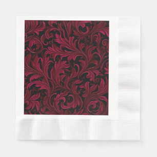 Burgundy Paisley Wedding Napkin