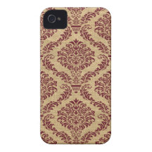 Burgundy Parisian Moods Damask