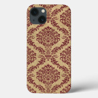 Burgundy Parisian Moods Damask