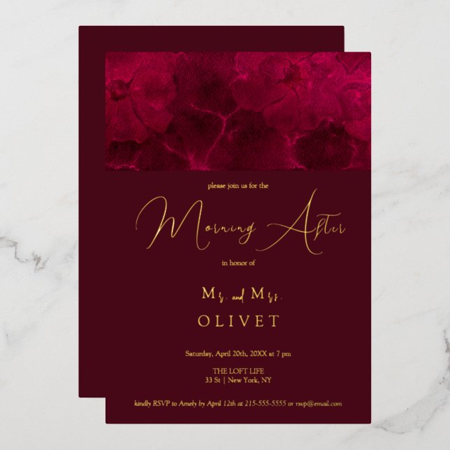 Burgundy Passion Morning After (Front/Back)