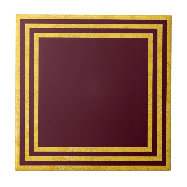 Burgundy Passion Tile (Front)