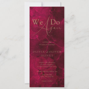 Burgundy Passion Vow Renewal Invitation