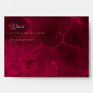 Burgundy Passion Wedding  Envelope