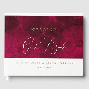 Burgundy Passion Wedding  Guest Book