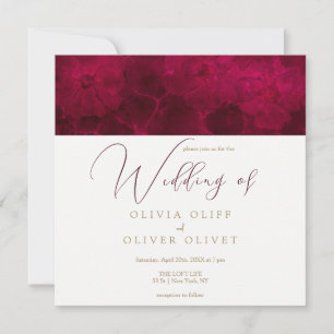 Burgundy Passion Wedding Invitation