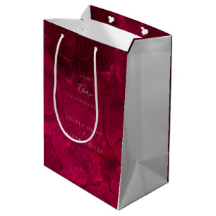 Burgundy Passion Wedding Medium Gift Bag