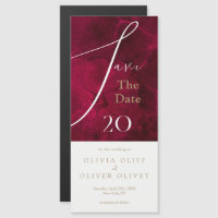 Burgundy Passion Wedding Save The Date