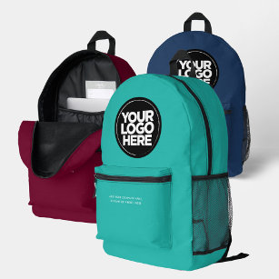 Burgundy   Personalised Corporate Logo and Text Printed Backpack