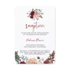 Burgundy Pink Blush Floral Wedding Reception 