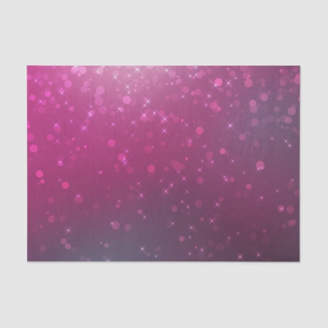 Burgundy Pink Bokeh Birthday Tissue Paper (Front)