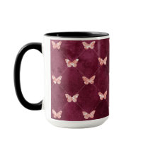 Burgundy Pink Butterflies           