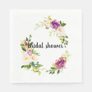 Burgundy Pink Floral Napkin