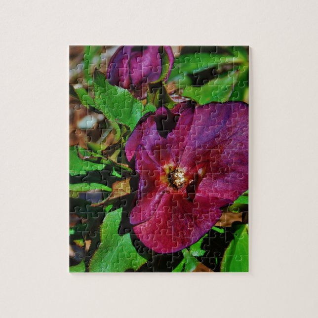 Burgundy Pink Lenten Rose Jigsaw Puzzle (Vertical)
