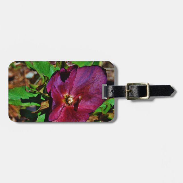 Burgundy Pink Lenten Rose Luggage Tag (Front Horizontal)