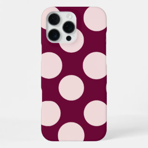 Burgundy Pink Polka Dot Phone Case