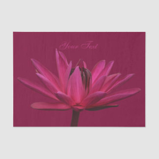 Burgundy Pink Water Lily Tissue Paper