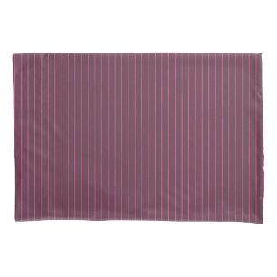 Burgundy pinstripes pillowcase