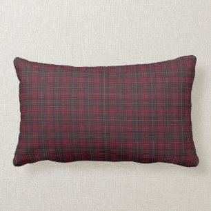Burgundy Plaid   Mix and Match Lumbar Cushion