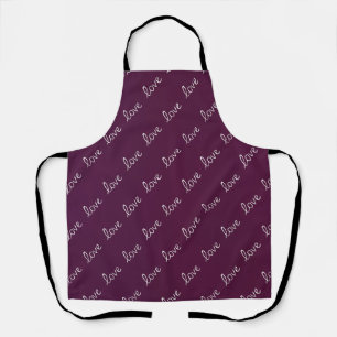 Burgundy Plum ‘Love’ Apron
