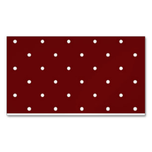 Burgundy Polka Dot Business Card