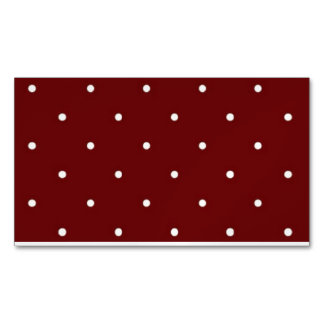 Burgundy Polka Dot Business Card